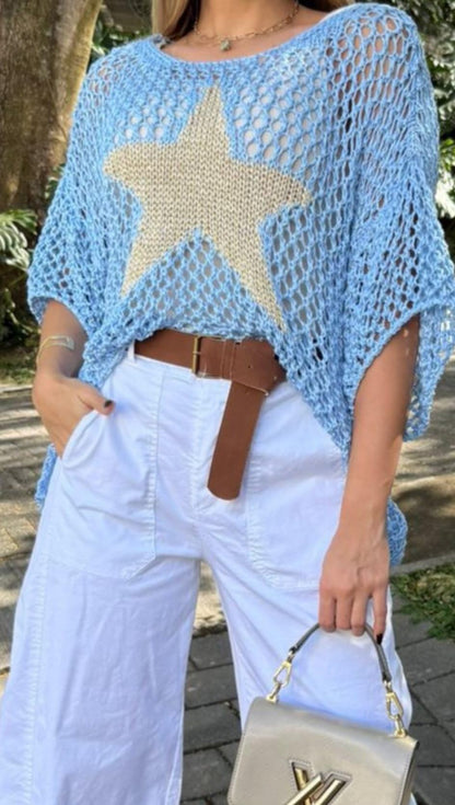 Celeste Mesh Star Sweater