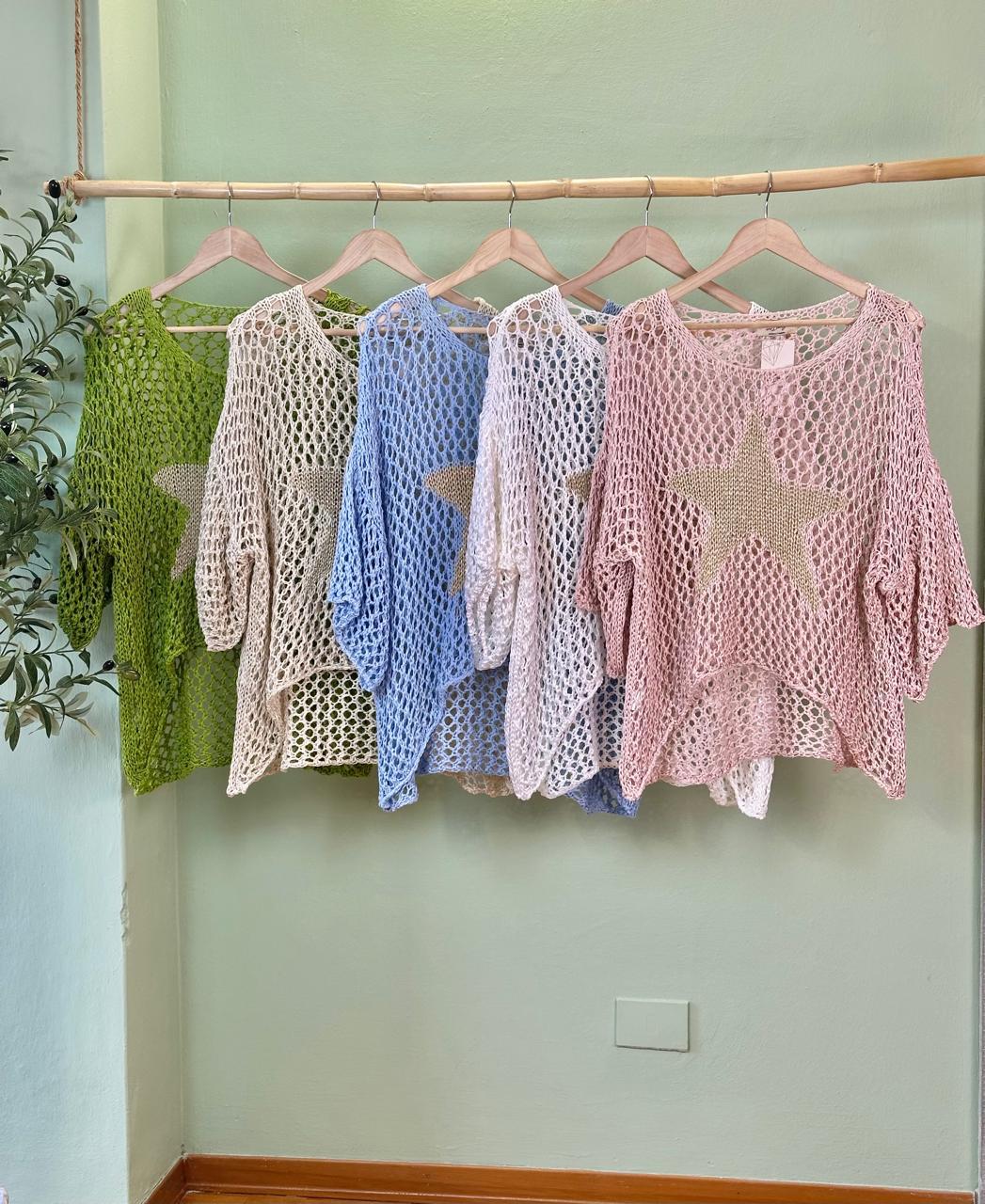 Celeste Mesh Star Sweater