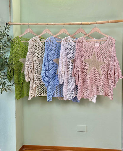 Celeste Mesh Star Sweater