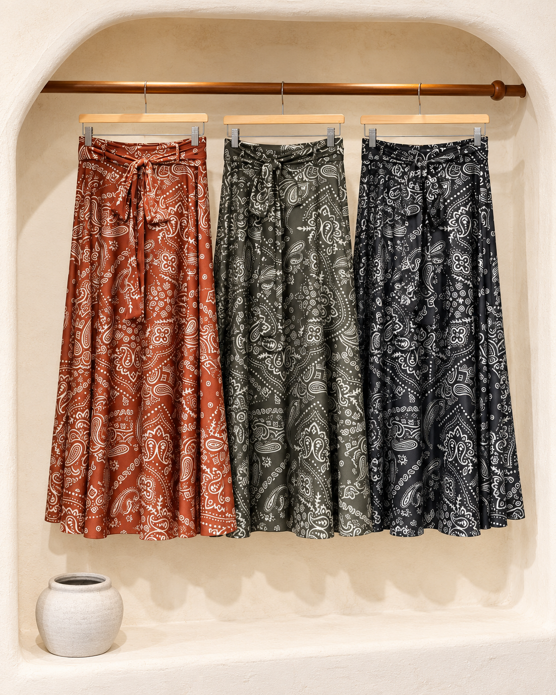 Bandana Satin Skirt