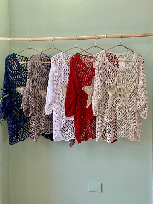 Celeste Mesh Star Sweater