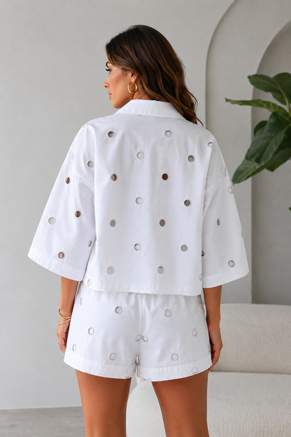 White Aro Short Set