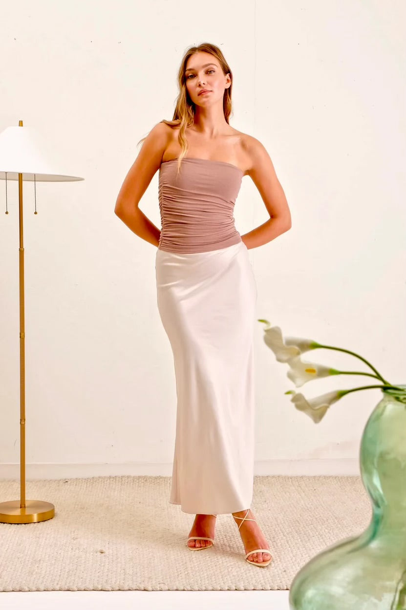 Brigitte Satin Skirt